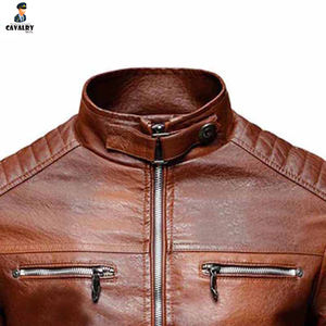 2022 personnalisé Slim Fit hommes veste en cuir de vache respirant résistant à l'eau avec col à capuche couleur personnalisée toile tissu hiver - Product Image 5