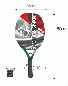 Raquetas de Tenis Playa y Pádel Personalizadas con Fibra de Carbono y Vidrio, Peso 310-330g, Longitud 50cm, Logotipos y Combinaciones de Colores - Product Image 4