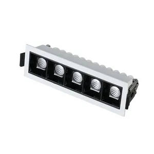 Foco de techo LED cuadrado para sala de estar, luz regulable de una sola fila, 2W, 4W, 10W, 20W, 30W