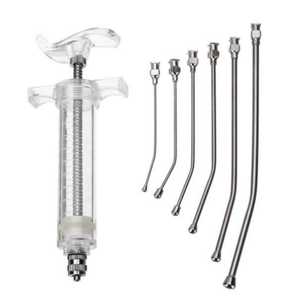 Jeringa de alimentación para loros, jeringa curvada para alimentación de aves, 6 unidades - Product Image 1