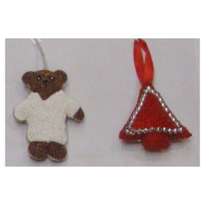 Ornement de Noël suspendu en forme d'ours en peluche - Product Image 1