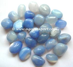 Calcédoine Onyx pierres dégringolées | Pierres dégringolées de haute qualité guérissant l'artisanat de pierre semi-précieuse - Product Image 1