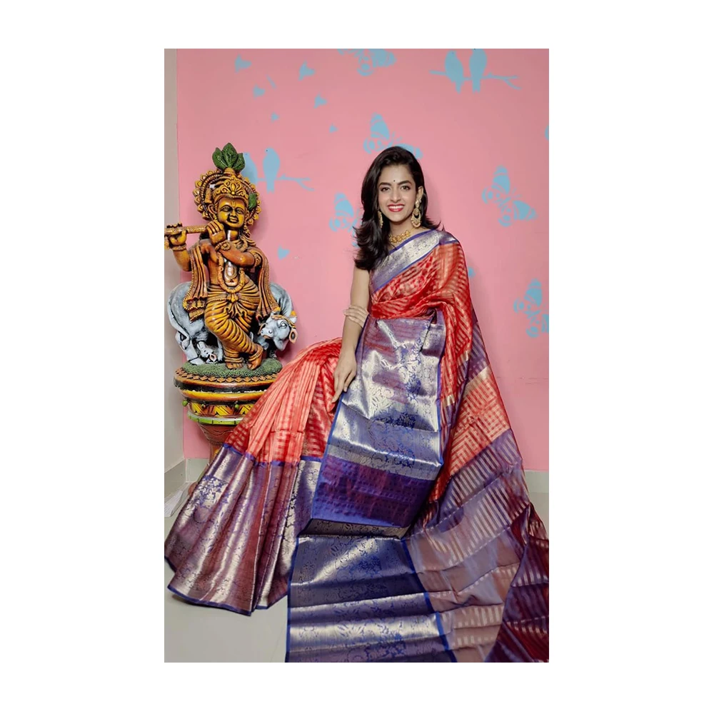 Лучшие продажи и эксклюзивный Banaras органза Fancy сари для женщин по рыночной цене