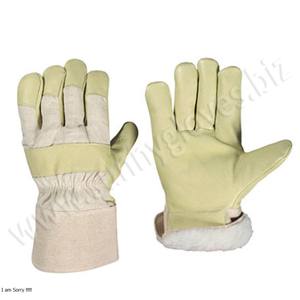 Guante de cuero de grano de vaca Beige para conductores, guante de trabajo, 2021 - Product Image 5