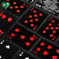 Cartes à jouer en plastique pour impression couleur sur fond noir, série American Tiger Poker, finition mate spéciale partielle, pour la famille