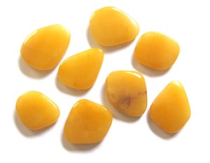 หินนวด Aventurine สีเหลือง: หินอเวนจูรีนสีเหลืองสำหรับขายจุดคริสตัลบำบัดธรรมชาติ - Product Image 1