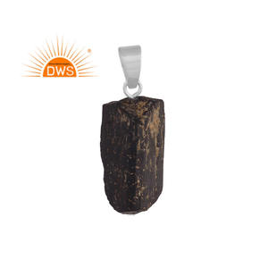 Colgante de Plata de Ley 925 de la Mejor Calidad con Turmalina Negra Natural, Fabricante de Joyería - Product Image 1