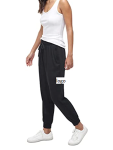 Wholesale Women Knit <b>Jogger</b> Apparel Stocks Casual Pants 100% Rayon Stock Lots Drawstring closure Sourcing From Bangladesh - Product Image 3