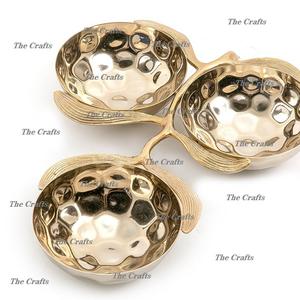 Cuenco de latón dorado y plateado para servir comida, aperitivos, cuenco de frutas secas con cuencos decorativos de la mejor calidad a granel - Product Image 4