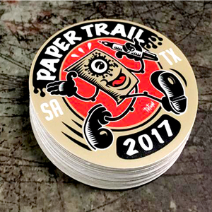 สติกเกอร์พีวีซีไวนิลกันน้ำกันรังสียูวีออกแบบได้ตามต้องการพิมพ์โลโก้แบรนด์สำหรับตกแต่ง100ชิ้น - Product Image 6