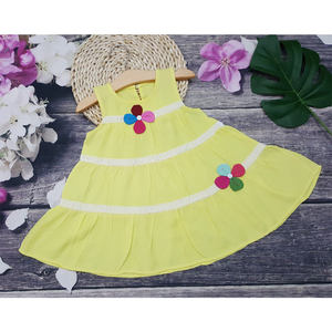 Summer Cute Kids Wear Clothing A-Line Cotton Sleeveless Baby Girls Dresses 2-7 Years Made in Vietnam - Product Image 2