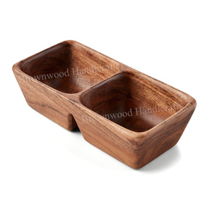 Bol de service en bois d'acacia au design personnalisé Bol en bois durable pour salade de fruits multi-usage pour la décoration de table à bas prix - Product Image 1