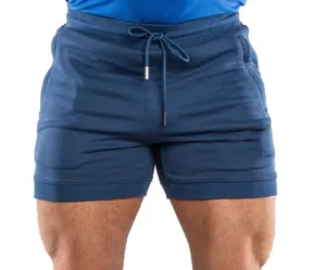 Pantaloncini da allenamento da uomo blu Navy 2023 da ginnastica sportivi da corsa da palestra a compressione da uomo Casual con stampa personalizzata estiva personalizzata