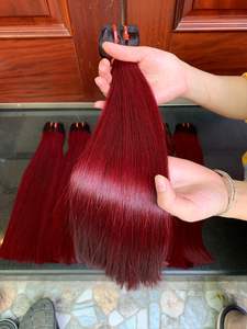 Compañía vietnamita de cabello crudo Virgin Jen06 color rojo Super Weft Hair 100% cabello humano seguro y envío rápido - Product Image 3