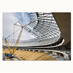Tube métallique léger en acier, cadre spatial, cordage, Structure en acier, Construction de stade de Football