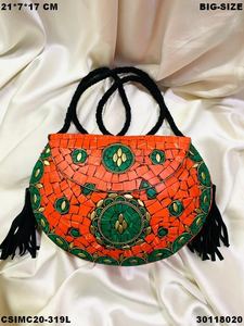Trendy Metal Mosaic Clutches | Handmade Designer Exclusive Multi Color Ladies Metal Mosaic Clutch <b>Bags</b> - Product Image 1