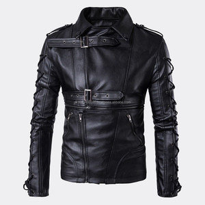 Blouson en cuir de moto personnalisé enduit pour homme, imperméable, respirant et coupe-vent, vente en gros pour l'hiver - Product Image 1