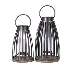 Linterna de Metal de alta calidad y tarros de velas estilo moderno de moda al por mayor a granel para decoración del hogar último diseño portavelas de moda - Product Image 1