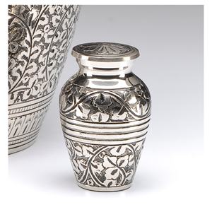 โกศโลหะแข็งโบราณโกศตกแต่งทำมืออย่างดีพร้อมชุดตกแต่งโกศ3อันหรูหรา - Product Image 3