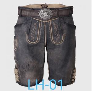 Lederhosen ผ้าปักลายสไตล์บาวาเรียนสำหรับผู้ชายผ้าปักลายใบไม้สีกลางเอวสำหรับฤดูใบไม้ผลิ Oktoberfest - Product Image 2
