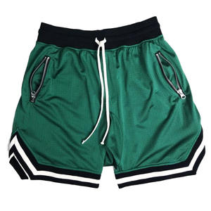Pantalones cortos de baloncesto deportivos en blanco unisex hechos a medida con bolsillos con cremallera uniforme de baloncesto transpirable de talla grande - Product Image 1