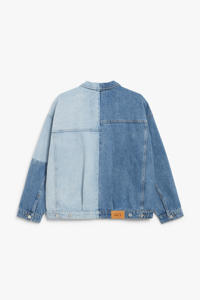 Chaqueta Vaquera Unisex Personalizada de Corte Clásico Teñida con Decoración Bordada Transpirable Ecológica con Paneles Bicolor Sólidos - Product Image 6