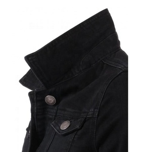 Veste en jean tendance pour femmes avec logo personnalisé Vêtements d'hiver élégants Veste en jean noir Vêtements d'extérieur durables Vente en gros pour vêtements décontractés - Product Image 5
