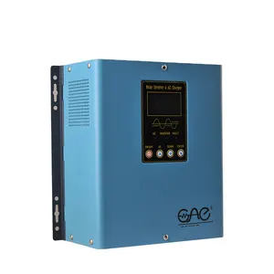 Grosir blue solar charge controller pwm-Inverter Gelombang Sinus Hibrid, Kontrol Cerdas CPU 500W 12V dengan Pwm Pengontrol CAS Surya Biru Tunggal 220V 9 Kg