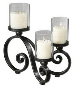 Glass And Metal Candle Holder Luxury Glass <b>Jar</b> Metal Frame Iron Candle Glass <b>Jar</b> <b>Decorative</b> Handcrafted Candle Vessel - Product Image 1