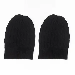 Cable Knit Hat Beanies 100% Cashmere Women Winter Wear Knitted Hats For Sale State Cashmere 100% Pure Cashmere