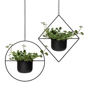 Hot Selling Attractive <b>Decorative</b> Customized Gold Plated Iron Back Powder Coated Eco-Friendly Hanging Planters Home <b>Flower</b> Pot - Product Image 1