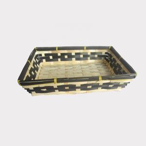 Cesta de almacenamiento de bambú de alta calidad, cestas secas tejidas rectangulares para la organización del hogar, artesanía hecha en Vietnam - Product Image 1