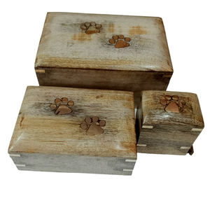 Elegant Wooden Urns Wood Pet Paw Print Cremation mango Funeral Urn Keepsake Cremation Urns <b>for</b> Human <b>Ashes</b> - Product Image 1