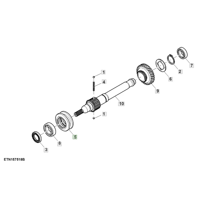 Peça para trator jd johndeere, número de peça de colar de câmbio r195571