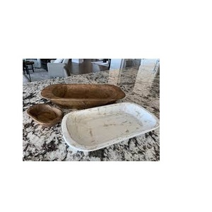 Bol à salade en bois, de pâte à bois et table et ustensiles de cuisine pour la couleur blanche et naturelle 1 pièce, 2 couleurs, meilleure qualité 100% - Product Image 2