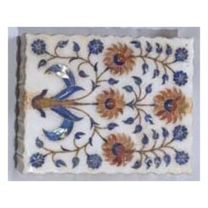 Marvel-caja de joyería de trabajo con incrustaciones de mármol - Product Image 1