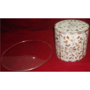 Beautiful Mother Of Pearl Bone Inlay Table Base / Hand Made Bone Inlay Decorative Stand - Product Image 1