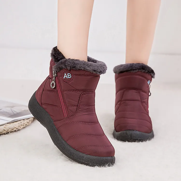 2021 stivali da neve invernali piatti impermeabili all'aperto di alta qualità all'ingrosso alla caviglia