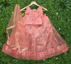 Trabalho para meninas lehenga choli, alta qualidade, crianças, lehenga, choli, com zoya, seda, bordado, trabalho/12 anos, menina, lehenga, choli - Product Image 5
