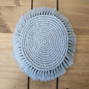 Customized Size Natural Hand Knitted Cotton <b>Woven</b> Macrame <b>Placemats</b> Eco-Friendly Decorative Home Shape India Isar International - Product Image 6