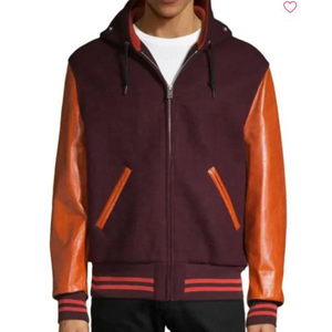 Nueva llegada personalizada buena calidad hombres bombardero chaqueta de cuero hombres Varsity chaqueta - Product Image 1