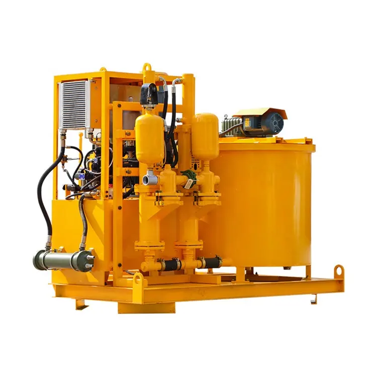 High Working Efficiency Hydraulic Injecting Grout Pump Mixer Station for Sale Electric New Product 2020 Provided Malaysia 300M