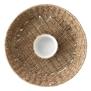 Bol décoratif en céramique tissé à la main, jonc de mer, panier à tremper, vente en gros au Vietnam, - Product Image 3