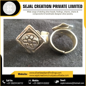 Anillos tribales de Plata de Ley 925 personalizados, venta a granel, diseño de patrón Vintage, ajuste de bisel de piedra de topacio de corte princesa para bodas - Product Image 3