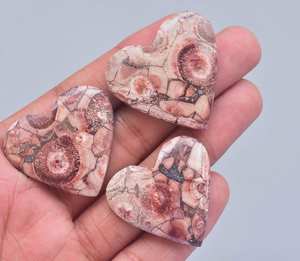 100% naturel oiseau Eye Jasper Chaleur Forme Pierres Précieuses/nouveau Poppy Jasper Lâche Pierres Précieuses Cabochon - Product Image 3