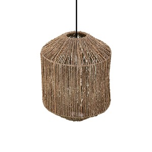 Abat-jour en jonc de mer fait main naturel de haute qualité pendentif en osier écologique Design traditionnel minimaliste du Vietnam - Product Image 5