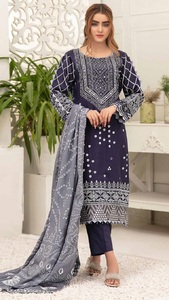 2021-2022 tốt nhất thiết kế dân tộc Pakistan salwar <span class=keywords><strong>kameez</strong></span> phù hợp với thẳng cắt gồm lụa và nhà thương mại Cotton-AJm - Product Image 6