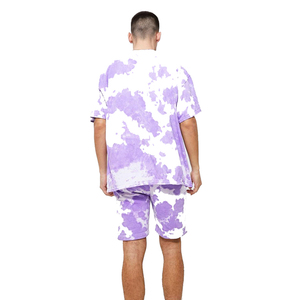 2022 Men's Summer <b>Suits</b> Plus Size Tie Die Printed Tee <b>Shirts</b> and Shorts With Custom Logo Printings - Product Image 2
