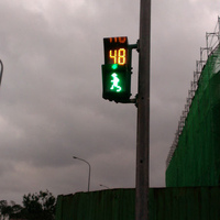 Feu de signalisation LED pour piétons et cyclistes avec compte à rebours, modèle ASP ASAM-00540-3, boîtier PC, rouge/vert/jaune, fabriqué à Taïwan