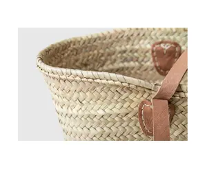 Cesta de palha de tecido super elegante, cesta para menina sair/praia paisagem